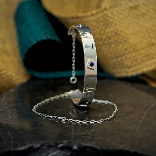 bratara argint unicat cadou albastru