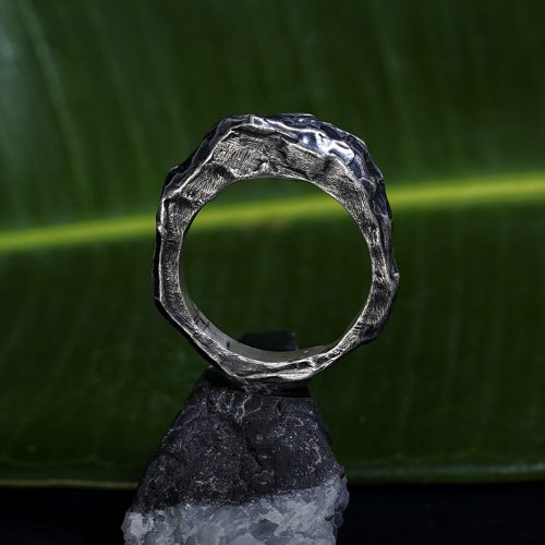 inel argint unicat contemporan