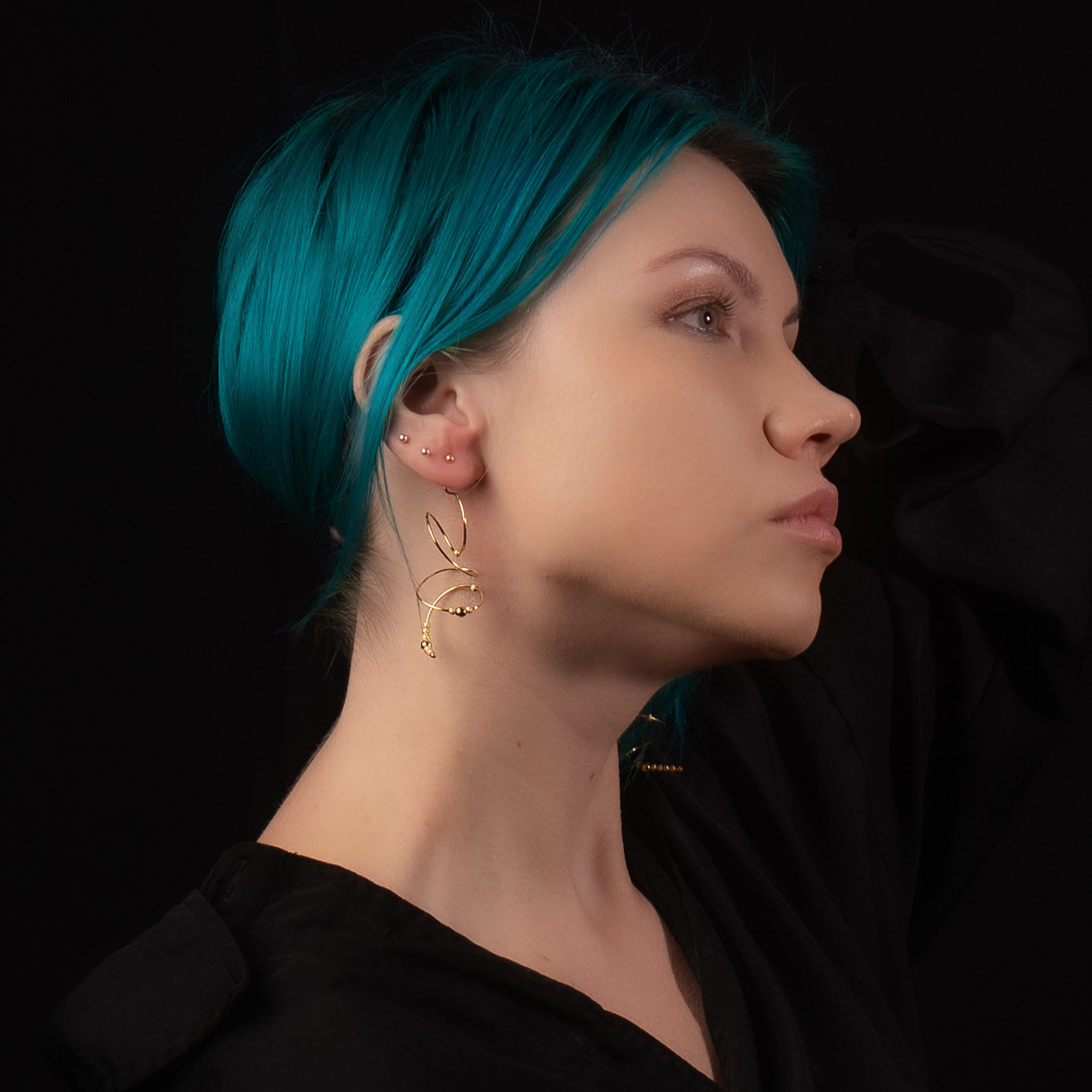 cercei aur handmade cercei atarnatori