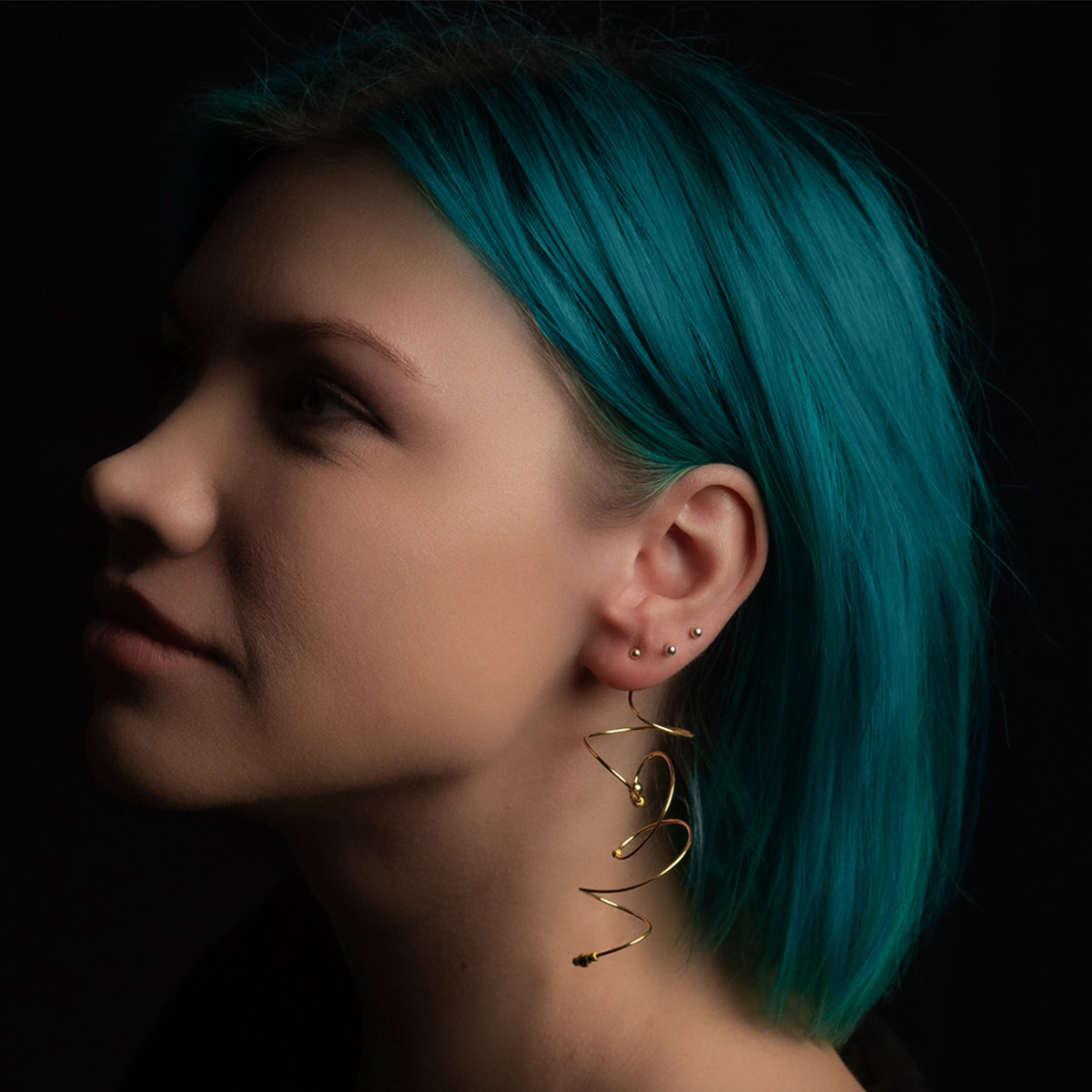 cercei lungi aur cadou handmade